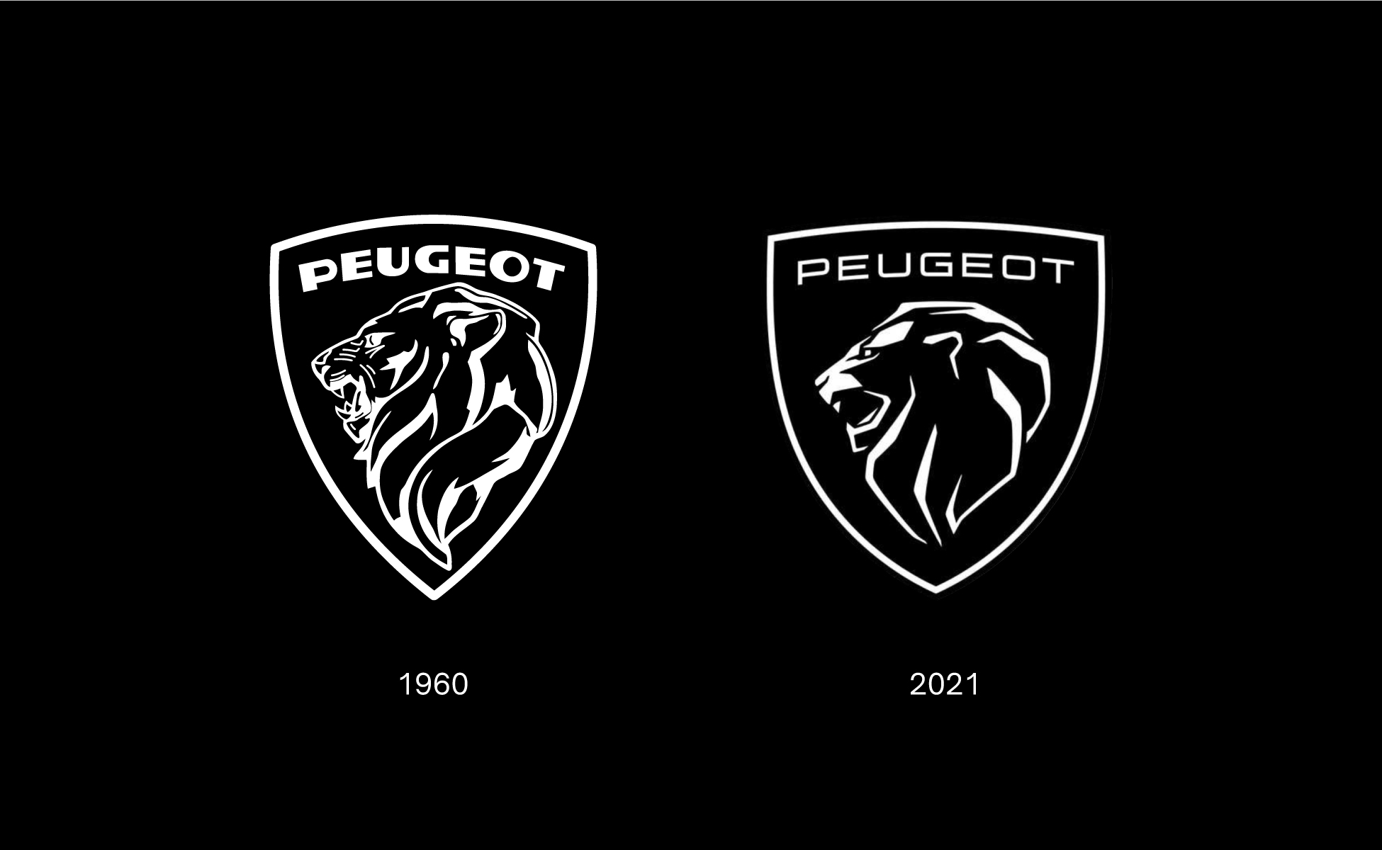Peugeot new lion head logo sticker in custom colors and sizes